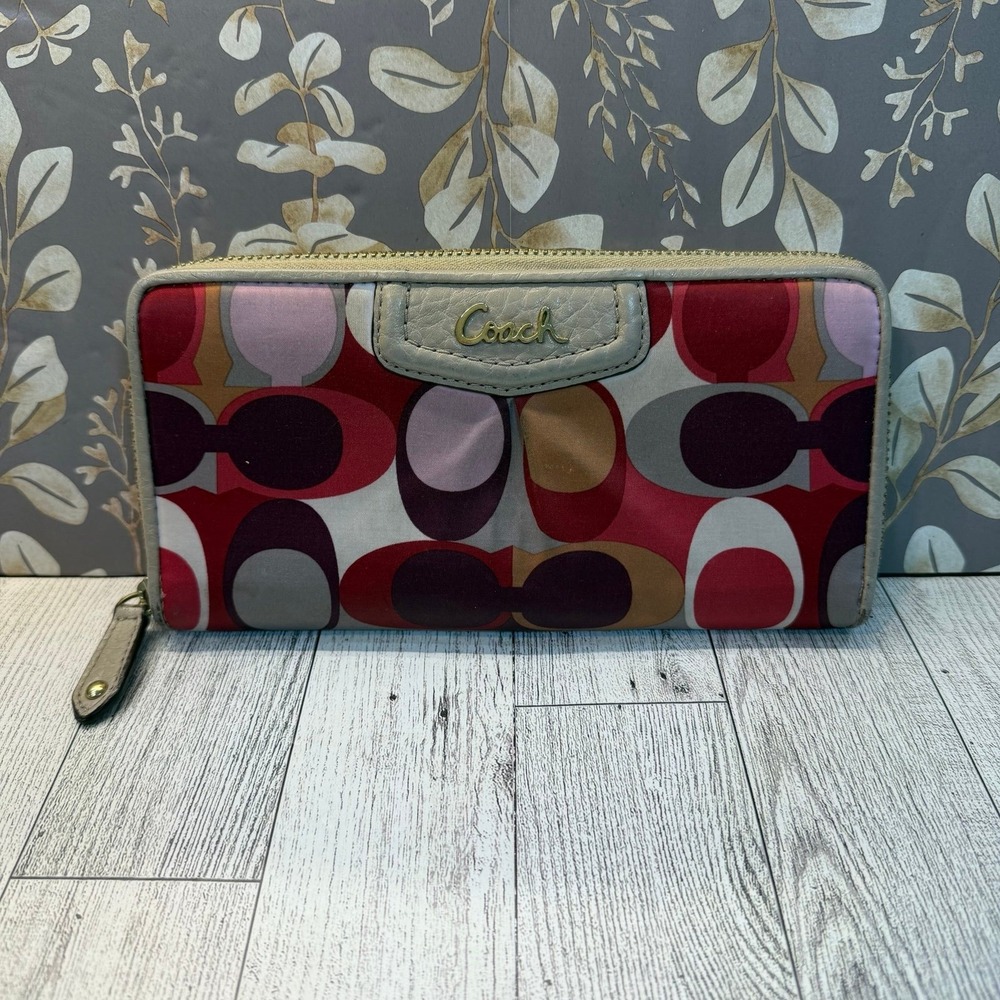 Coach Colorblock scarf print C PROJECT wallet READ
